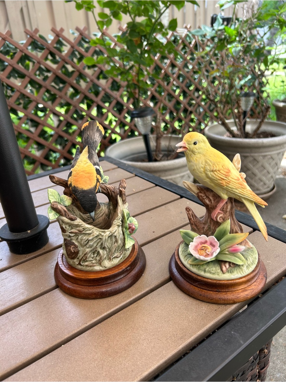 Vintage bird figurines pair ceramic decorative home decor set